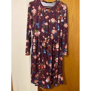 ZESICA Women's Long Sleeve Floral Dress